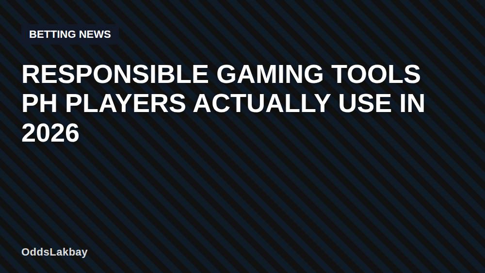 Responsible Gaming Tools PH Players Actually Use in 2026